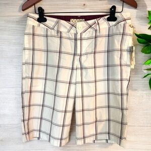 Vans Cream and Brown Plaid Men Shorts